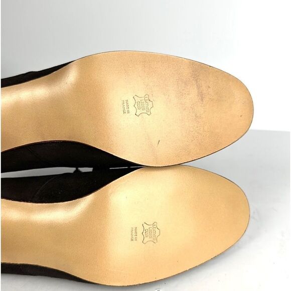 NWB Robert Clergerie France Vintage Brown Suede Lace Up Moccasin Heels 8,5 - Picture 10 of 15